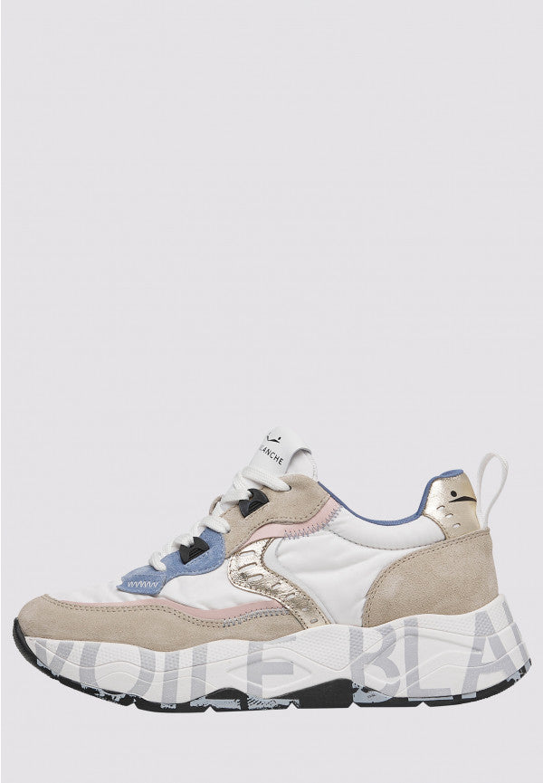Voile Blanche Club 105 201747508 Sneaker Bianco Beige Azzurro