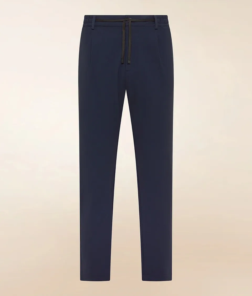Cruna Mitte pantalone uomo notte tecnico tapered