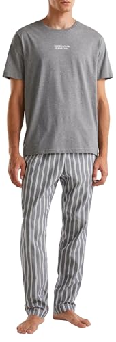 Benetton Pigiama Uomo T-Shirt Jersey L Stampa