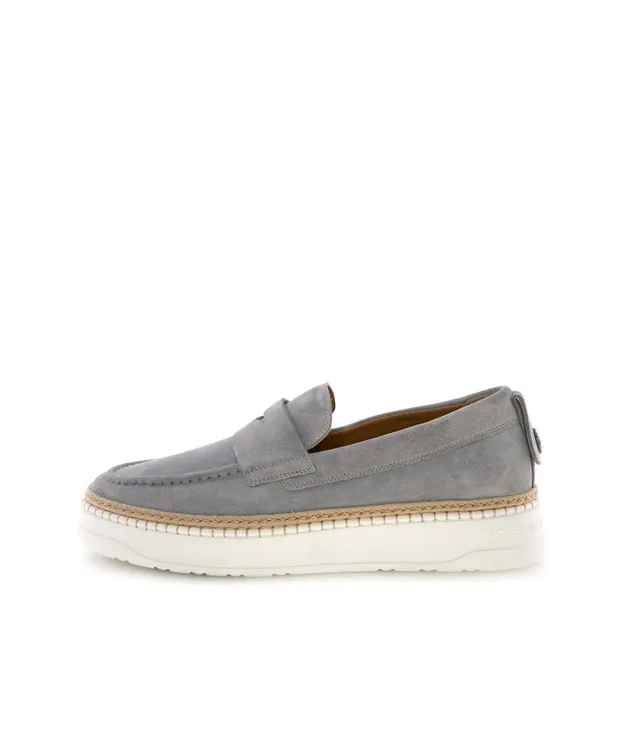 Voile Blanche Layton Mok 3 mocassino uomo grigio scamosciato
