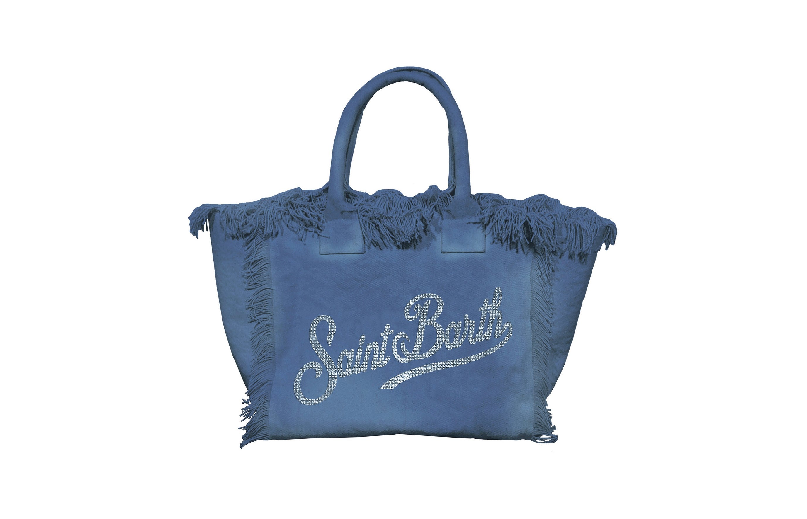 MC2 Saint Barth Vanity Mini Borsa Indaco canvas strass