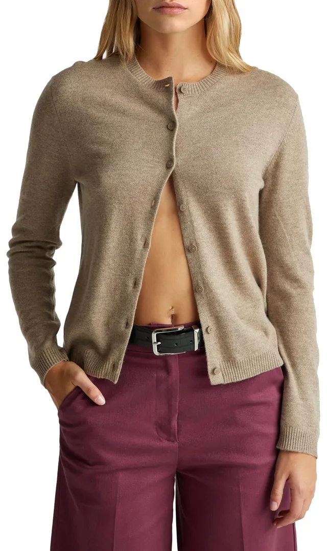 Benetton Maglieria 102HD502B Cardigan Donna Beige M