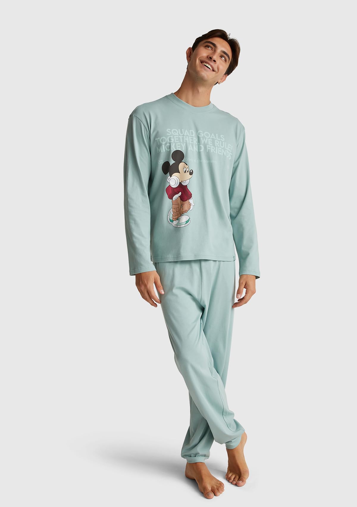 Benetton Pigiama Maglia Uomo Disney maniche lunghe jersey