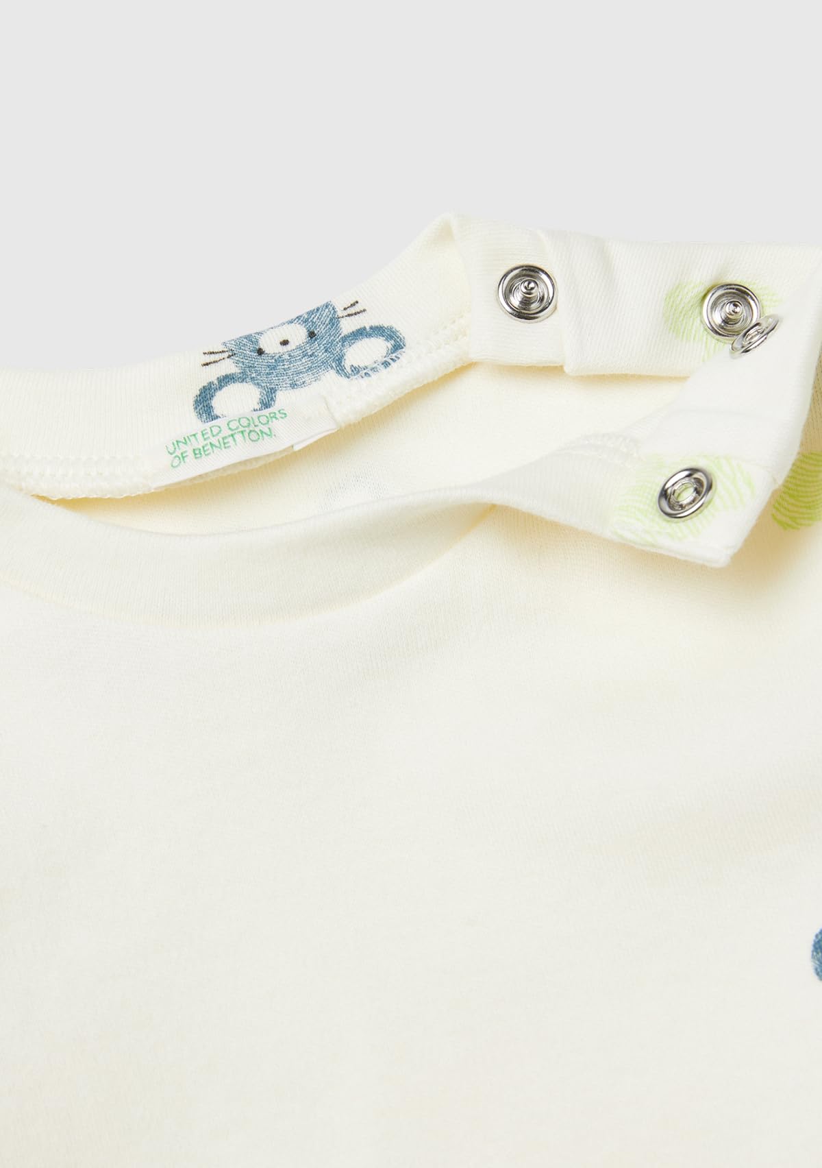 Benetton 3m28a1053 T-Shirt Bimbo 50 Manica Lunga Fantasia