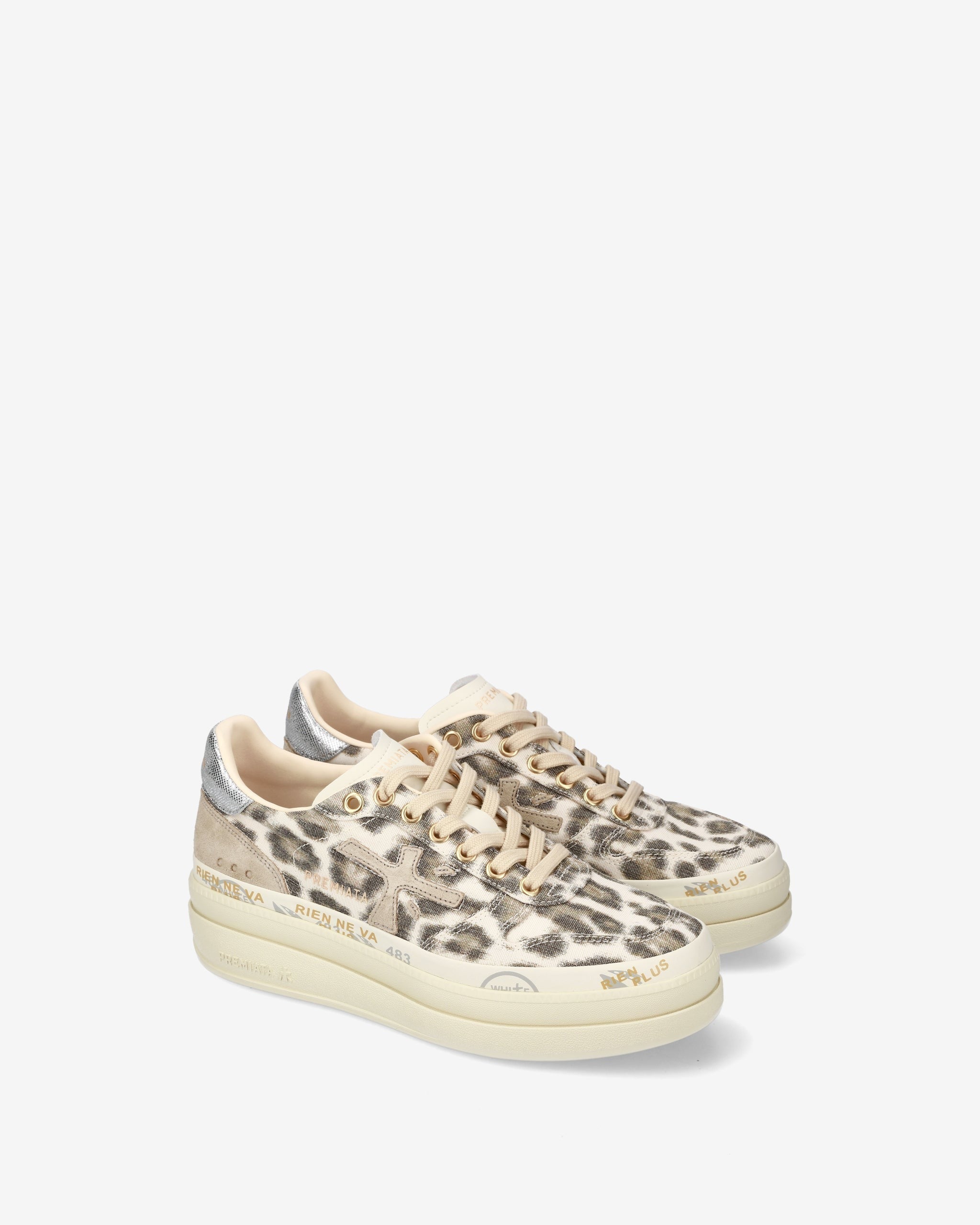 Premiata Micol 7444 sneaker animalier bianco 36