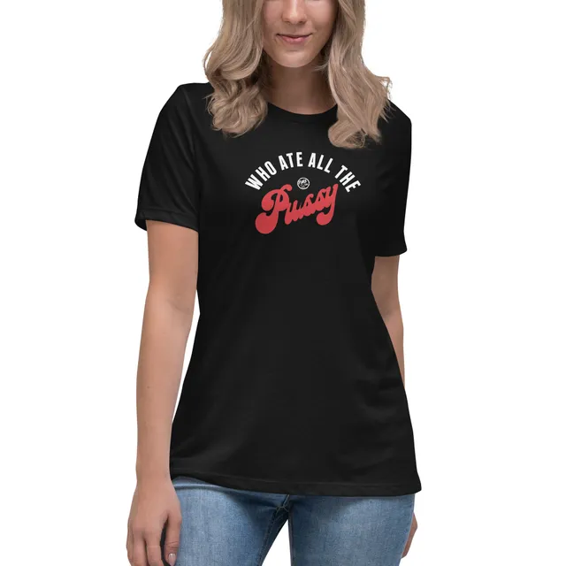 Pure Trash Womens T-Shirts Who Ate maglietta donna blu