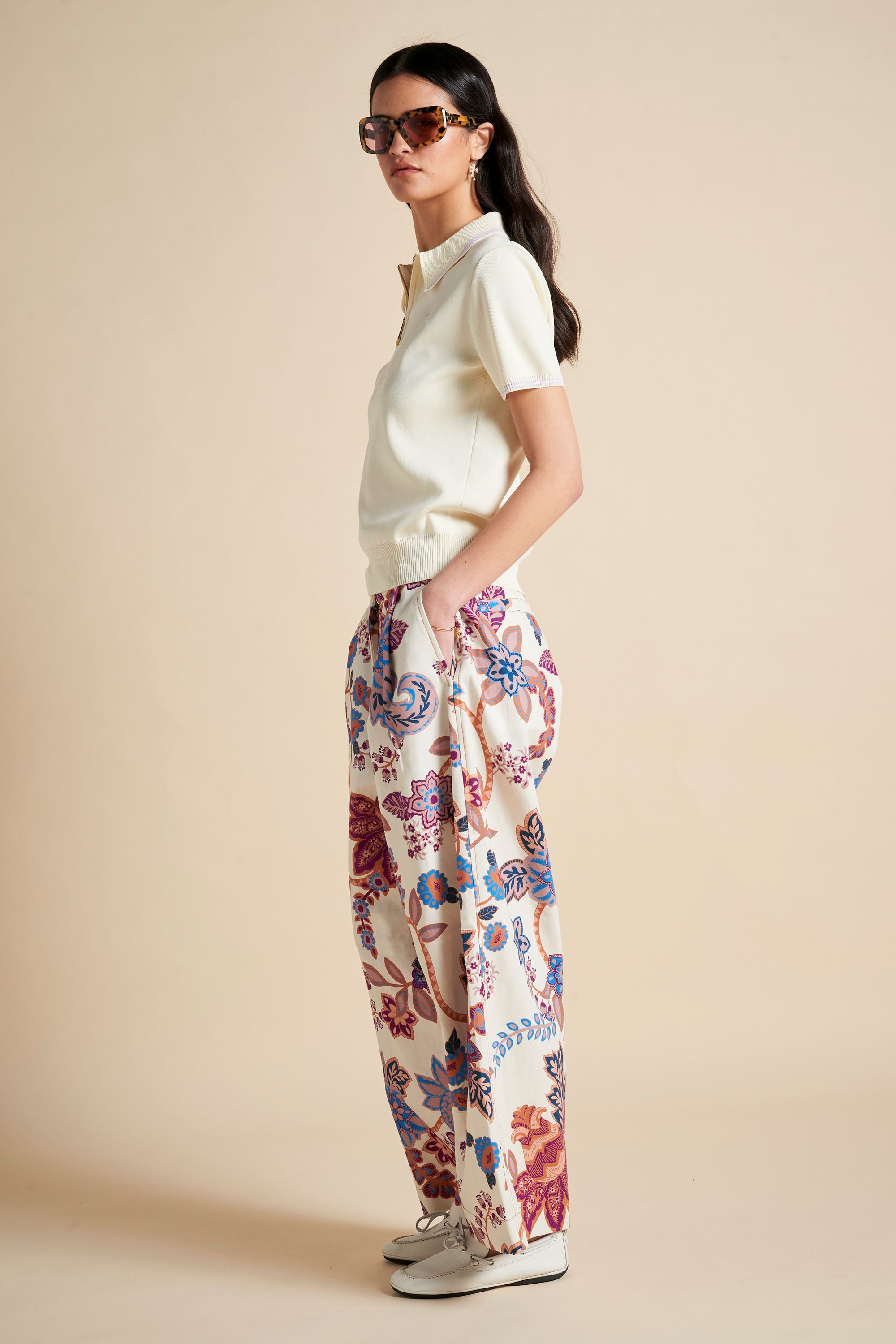 Karen Walker Avante Pantaloni cotone bio fantasia