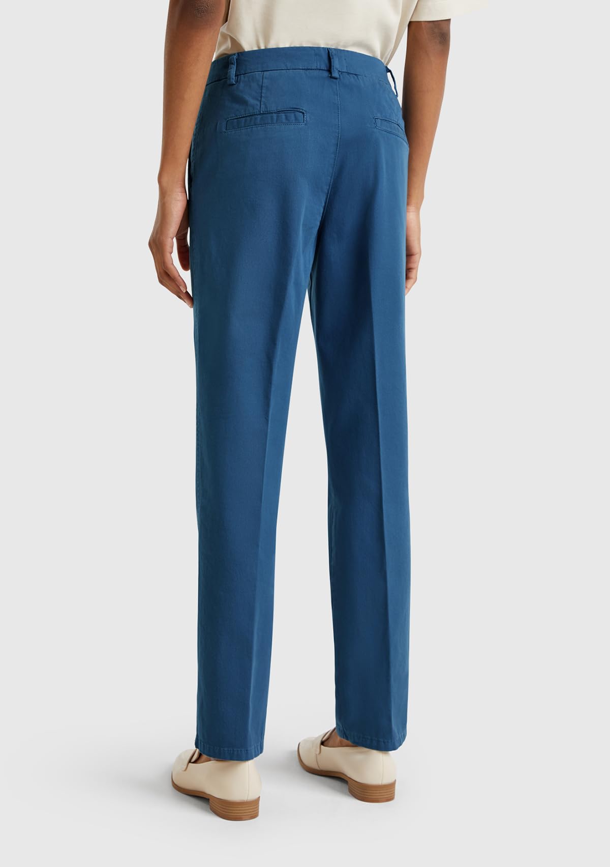 Benetton 4gd7df061 pantaloni donna avio 38 chino slim
