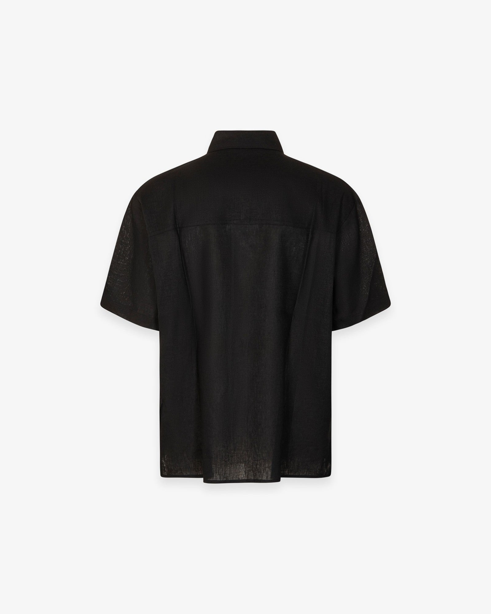 Hinnominate HMABM01556 camicia uomo nero lino maniche corte