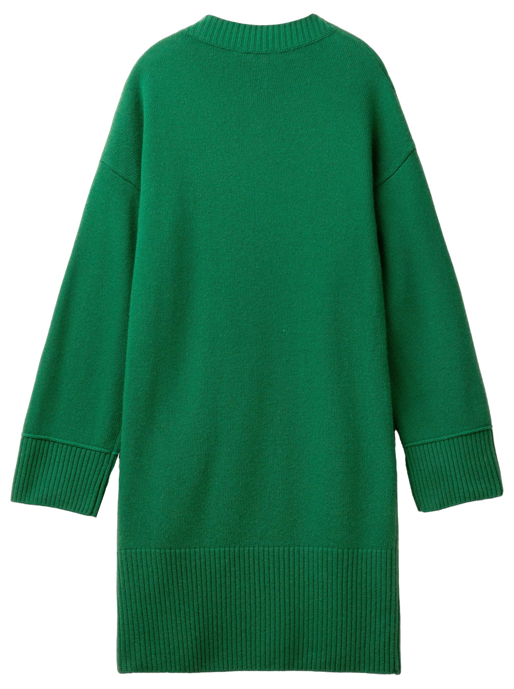 Benetton vestito donna lupetto maglia sopra ginocchio