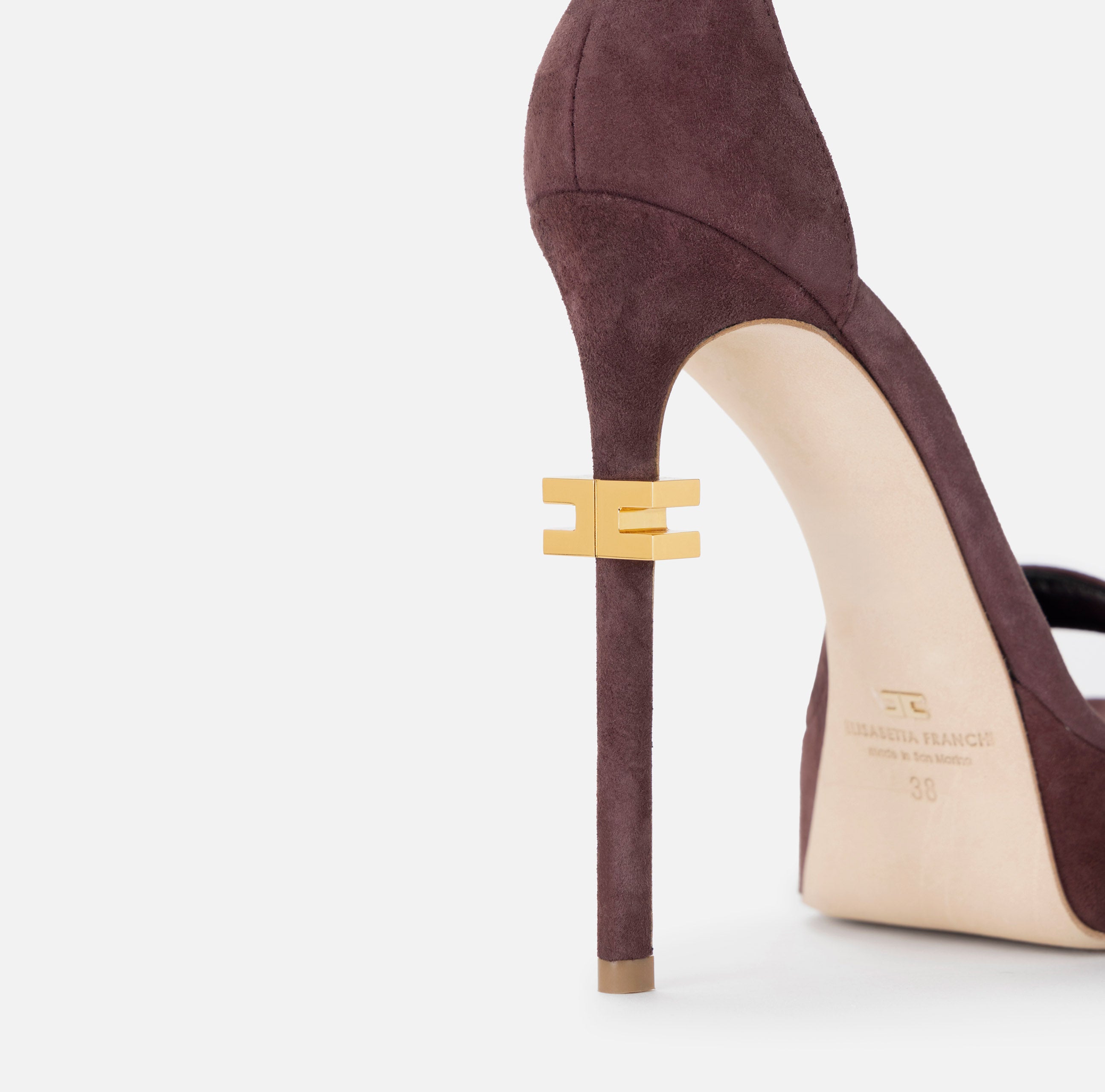 Elisabetta Franchi SA44L56E2 sandalo plateau merlot scamosciato