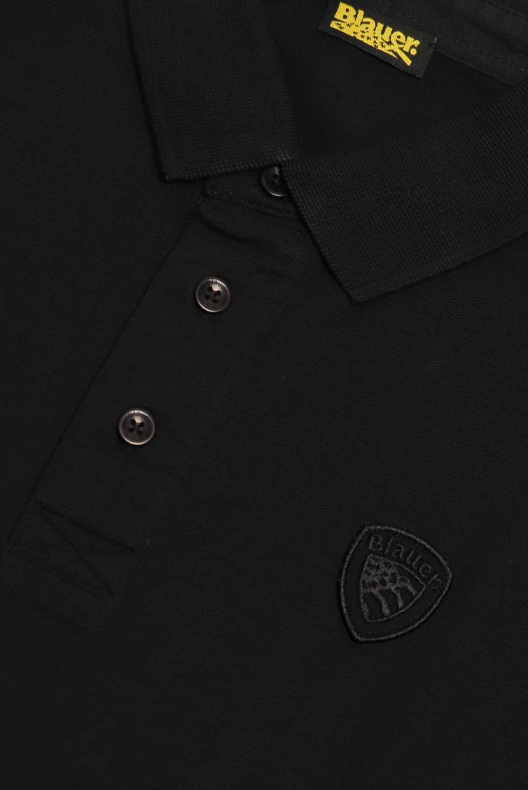 Blauer Albans 26SBLUT02298 polo uomo nero cotone