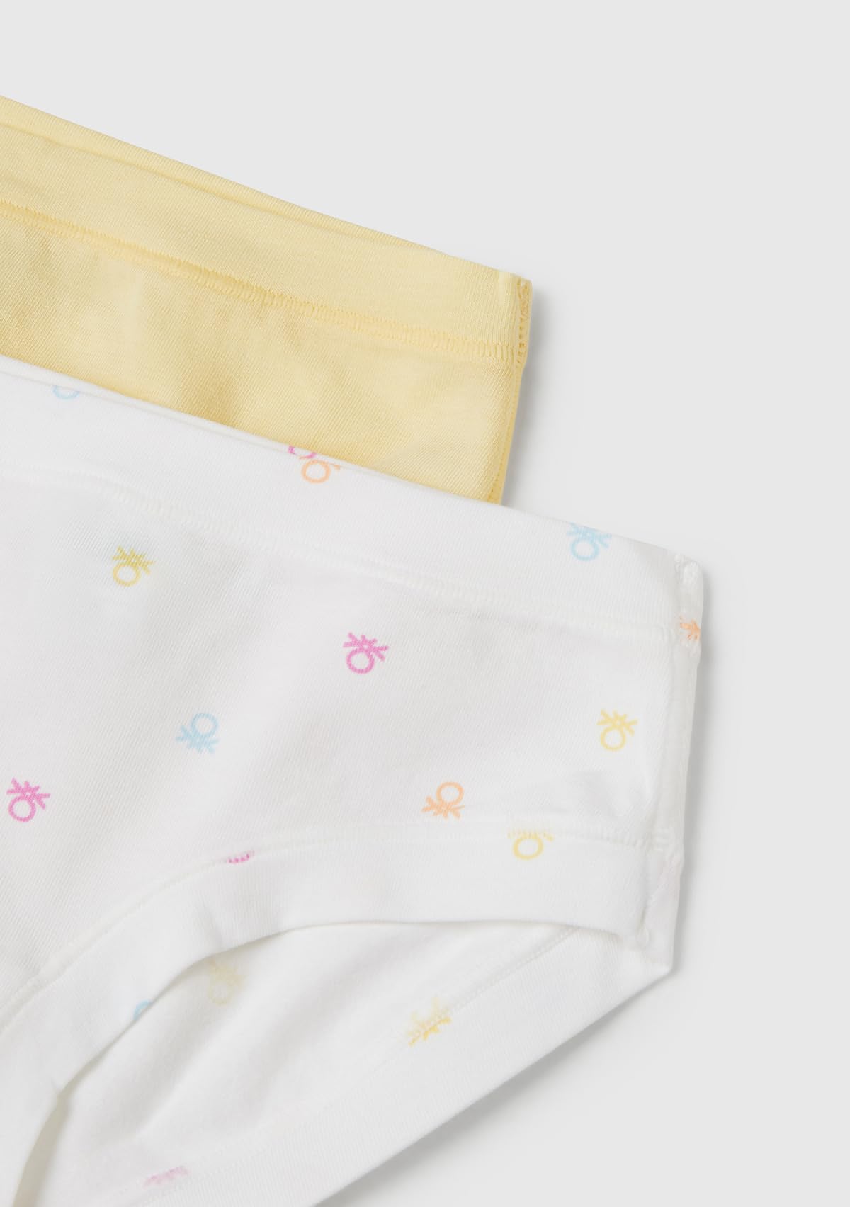 Benetton Set 2 Slip bambina cotone organico allover