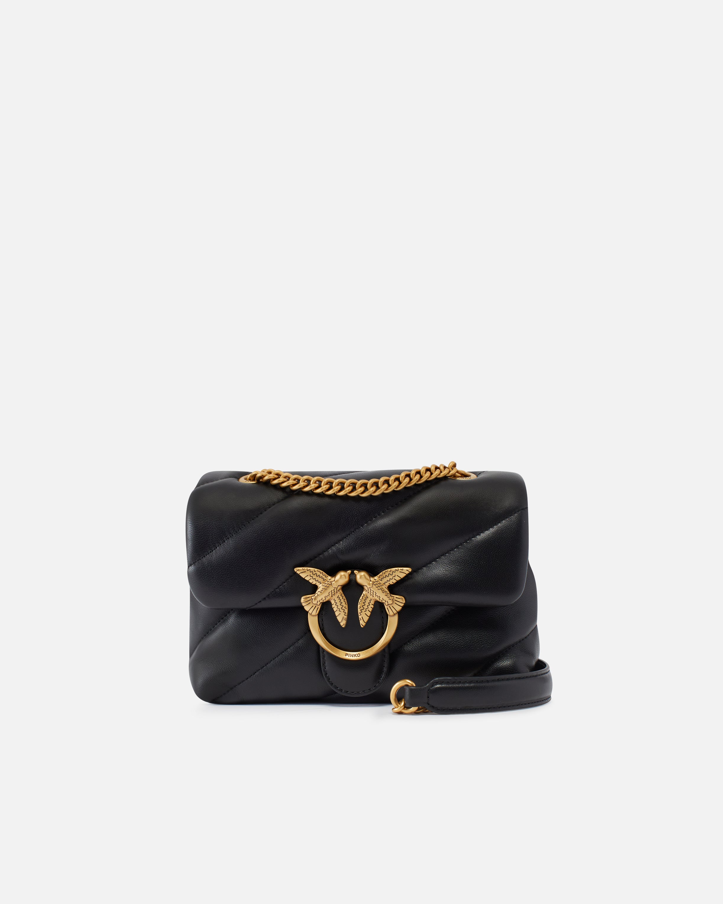 PINKO Love Puff Mini Classic borsa donna nero antique gold