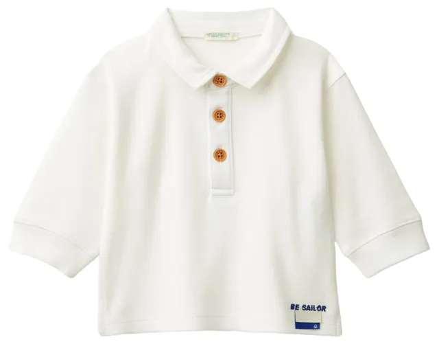 Benetton T-shirt Maglia Polo M/L Polo Over Patch