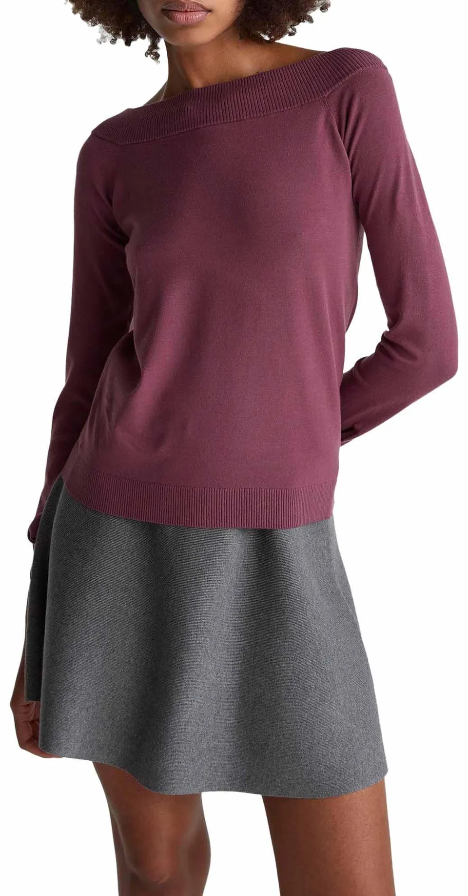 Benetton Maglia Donna Scollo Sceso Viscosa Nero
