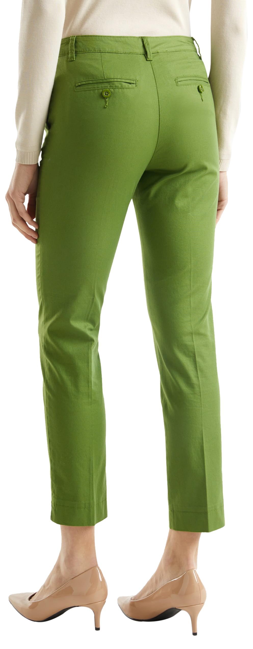 Benetton Pantaloni Chino Cotone Dobby Regular Uomo