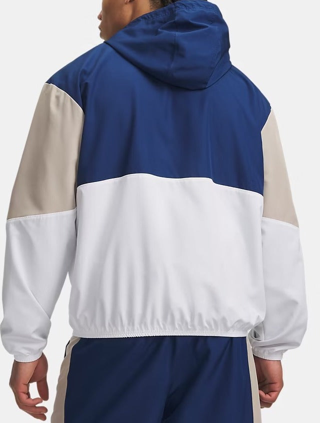 Under Armour Rival Woven giacca uomo colorblock con cappuccio