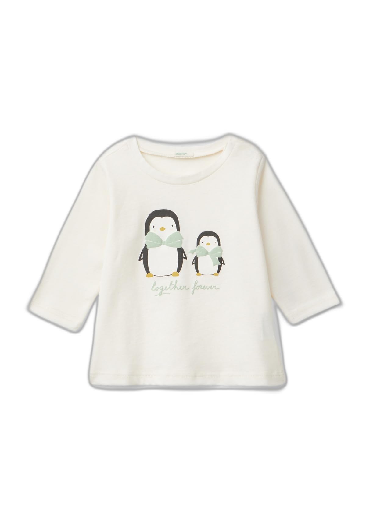 Benetton T-Shirt Bimba 74 Jersey Organico Manica Lunga