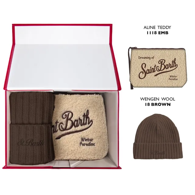 MC2 Saint Barth Christmas Box 03615M Set Uomo Teddy Beige/Marrone