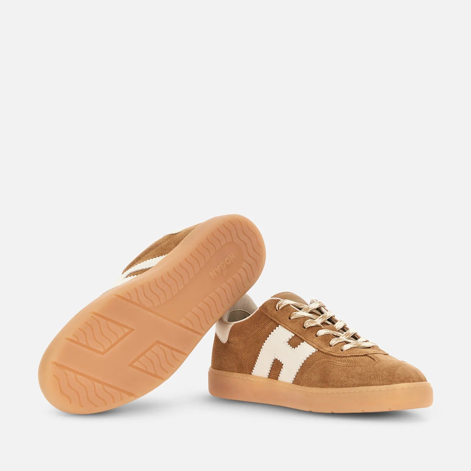 Hogan Cool HXM6470FB60UW Sneakers Uomo Cammello Scamosciate