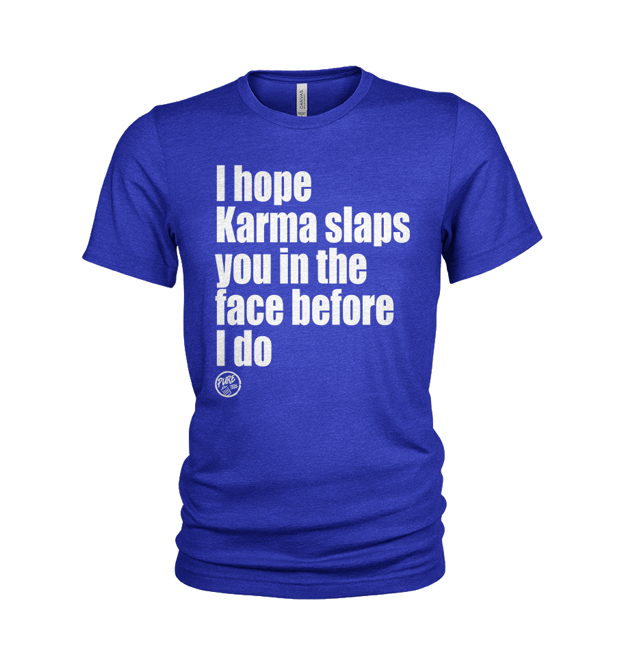 Pure Trash Karma Slaps maglietta uomo nero triblend