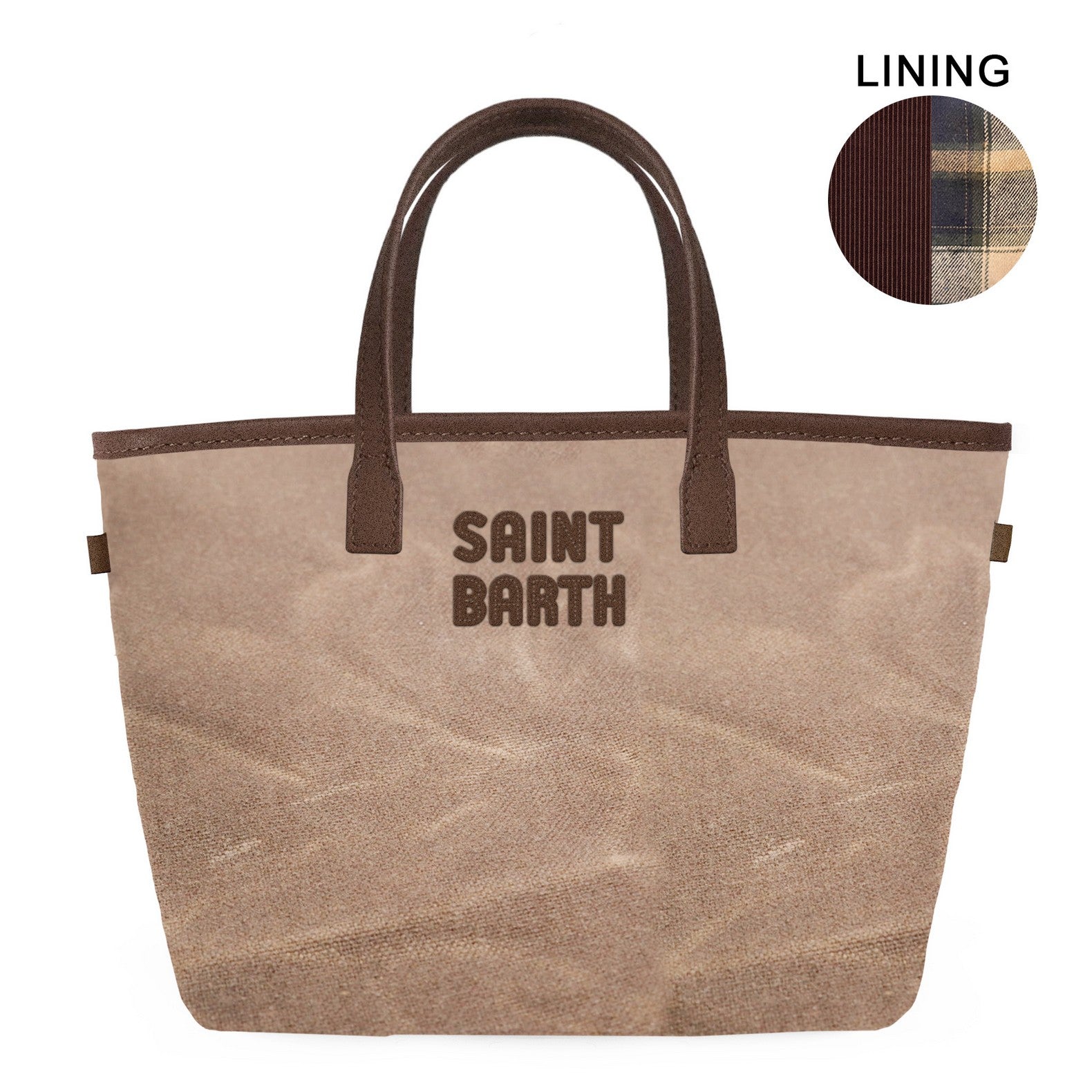 MC2 Saint Barth City Bag Mini Wax Borsa Nocciola Nylon