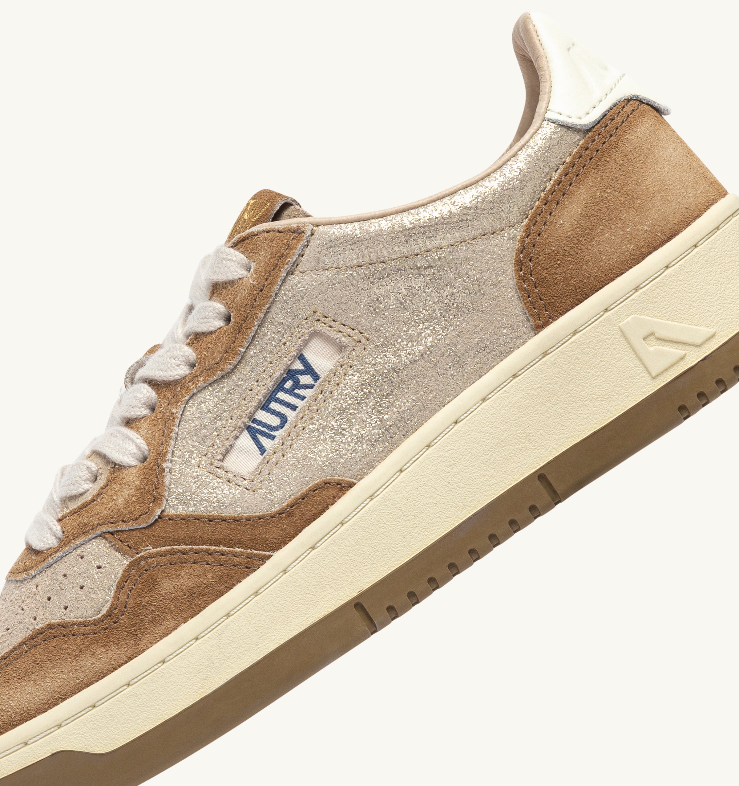 Autry Medalist Low AULW-YB01 sneaker pelle platino beige