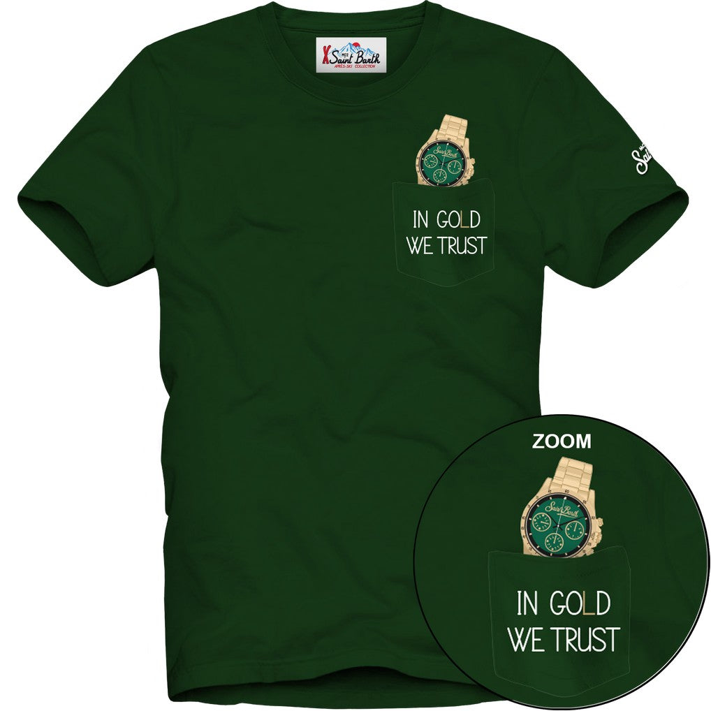 MC2 Saint Barth Connor 03273M t-shirt uomo British Green cotone