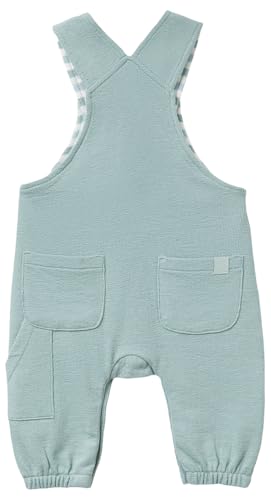 Benetton Bimbo Salopette Felpa Verde Bretelle Cotone Stretch