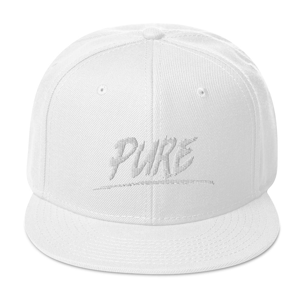 Pure Trash Pure White on White cappello snapback bianco