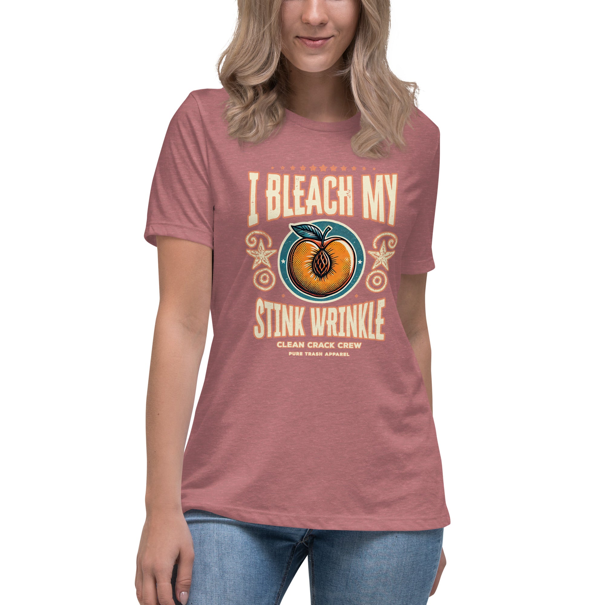 Pure Trash I Bleach My Stink Wrinkle t-shirt donna navy