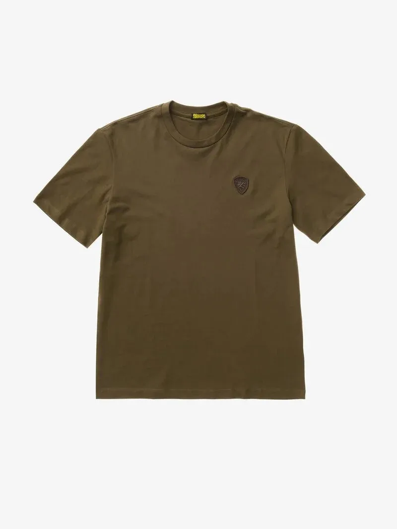 Blauer 26SBLUH02306 T-shirt Uomo Green Cotone