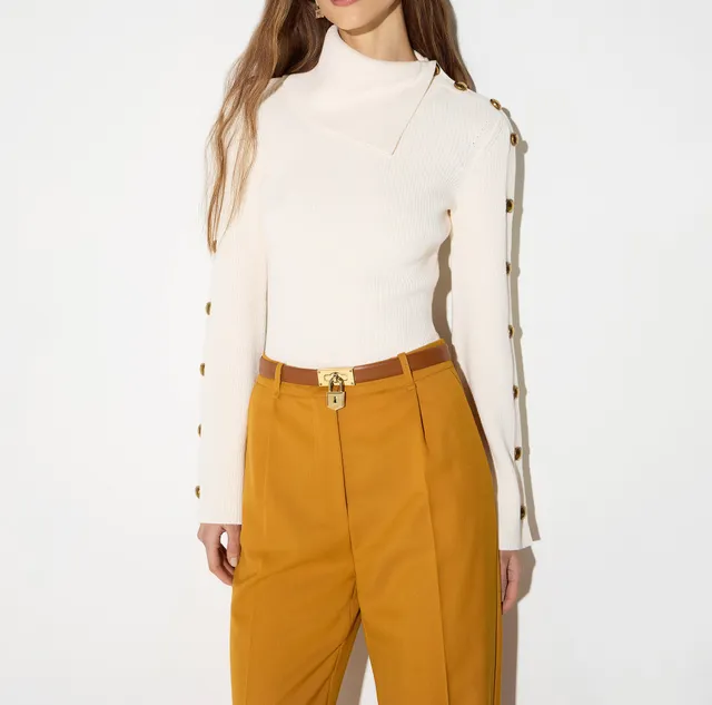 Elisabetta Franchi MK03S66E2 maglia burro viscosa