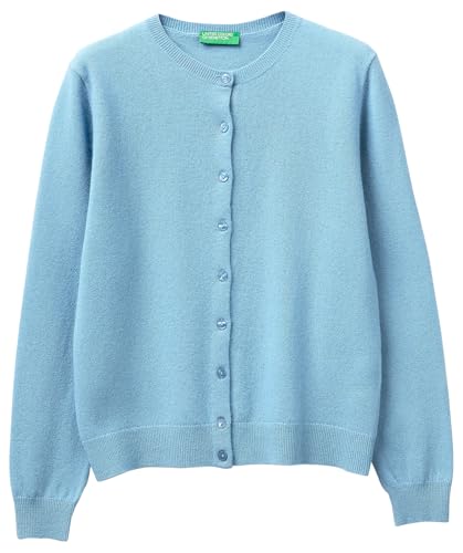 Benetton Maglieria Cardigan Coreana Lana Merino Donna