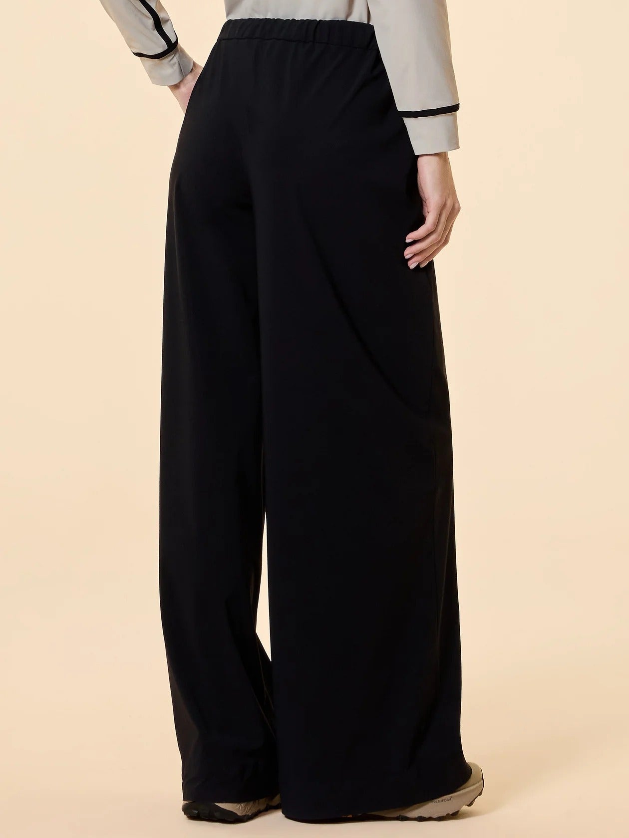 RRD 26854 pantalone palazzo tecnico nero donna