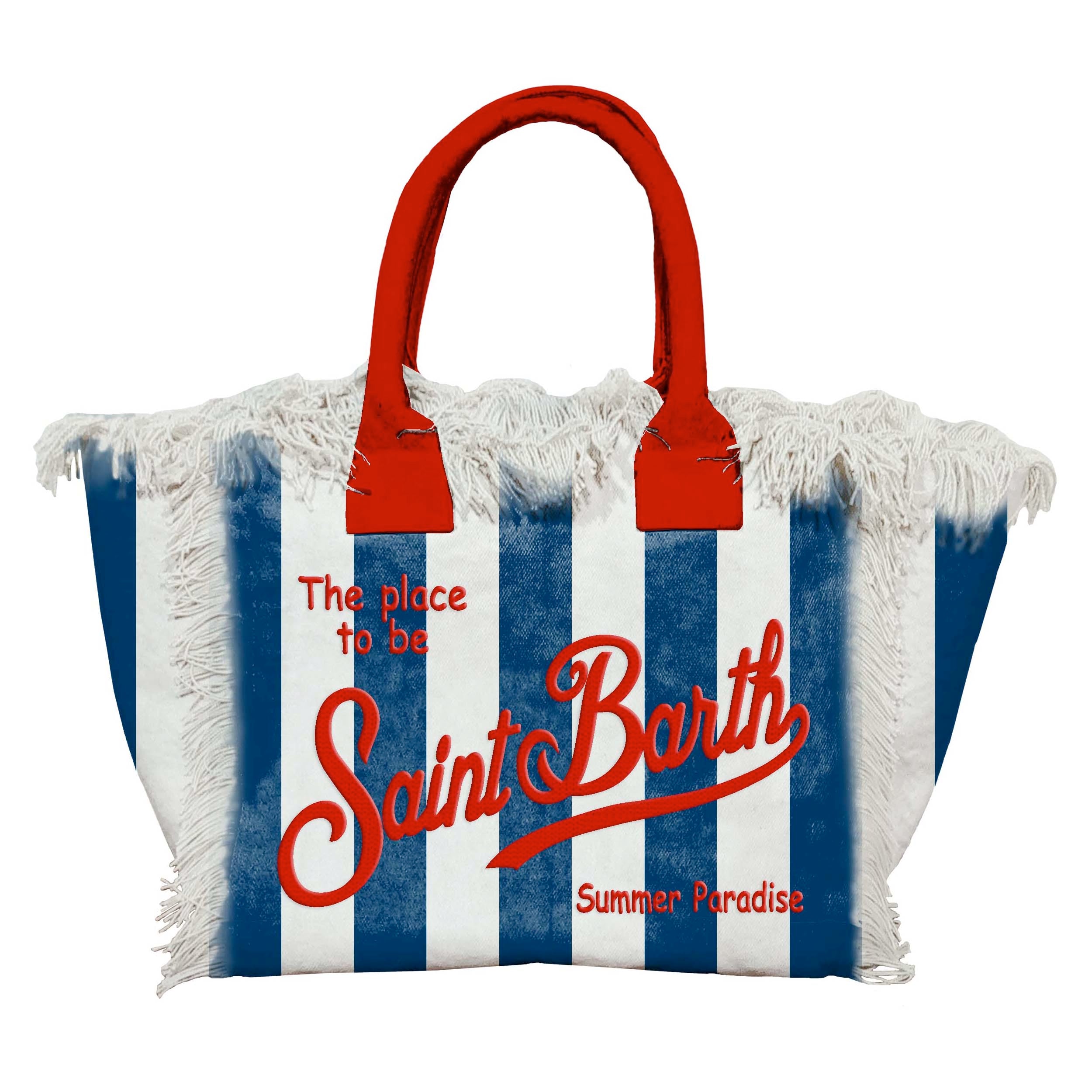 MC2 Saint Barth Colette Borsa Canvas Tina Navy Rosso