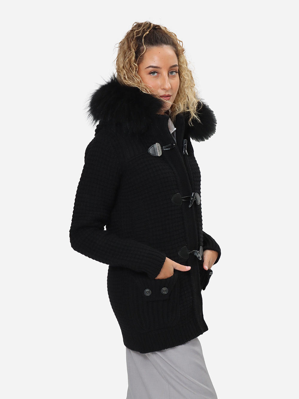 Bark Medium Duffle Coat W/Murmasky giubbotto donna nero