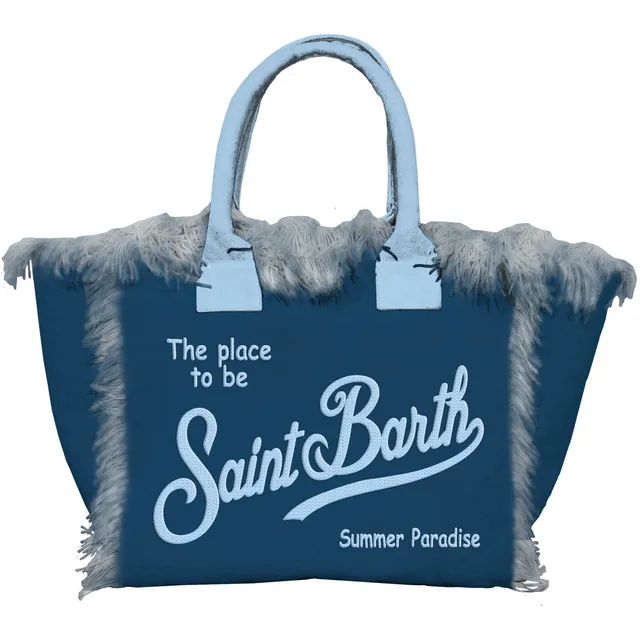 MC2 Saint Barth Vanity Borsa Navy Azzurro Canvas