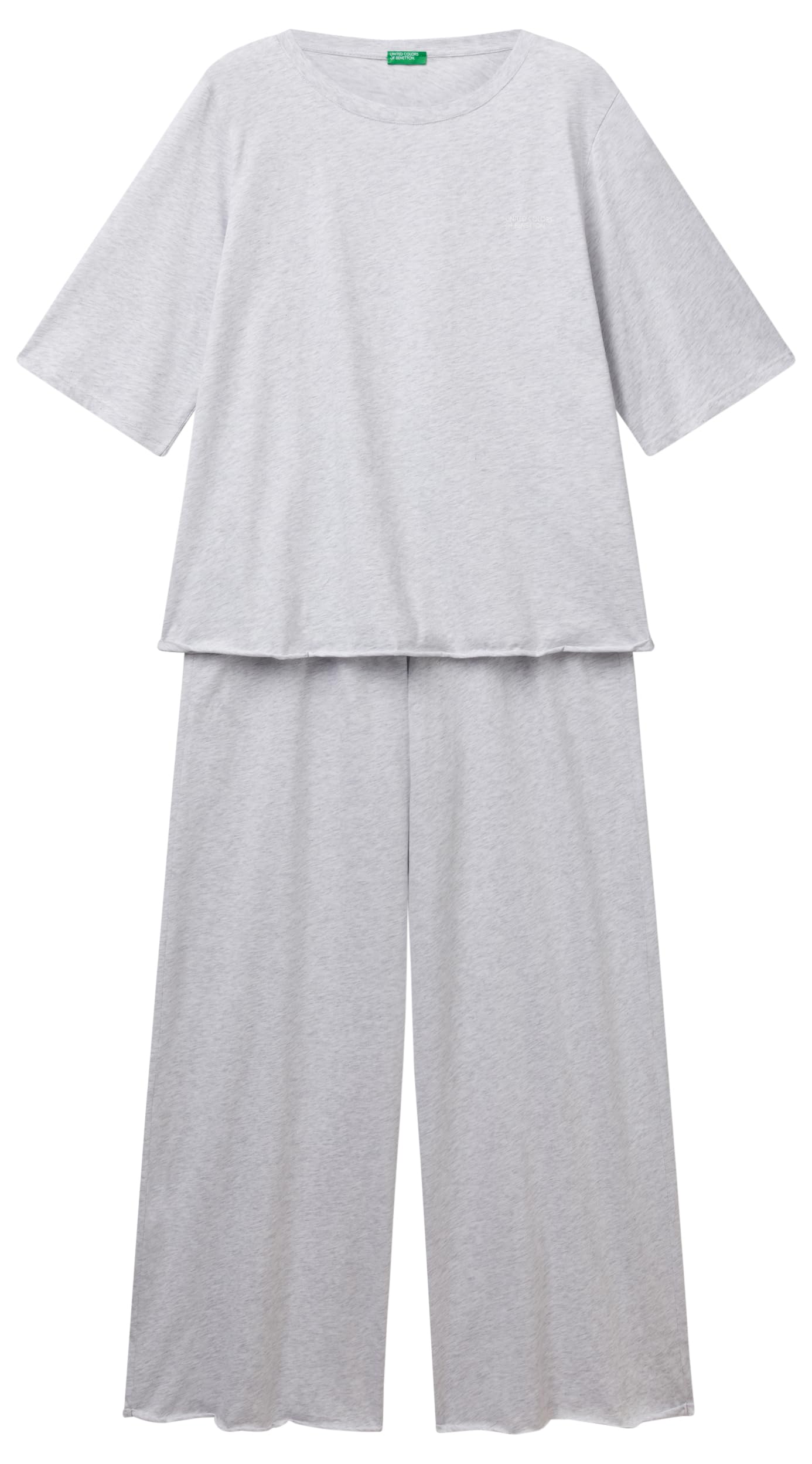Benetton 35vb3p03p pigiama donna XS maglia+pantalone cotone