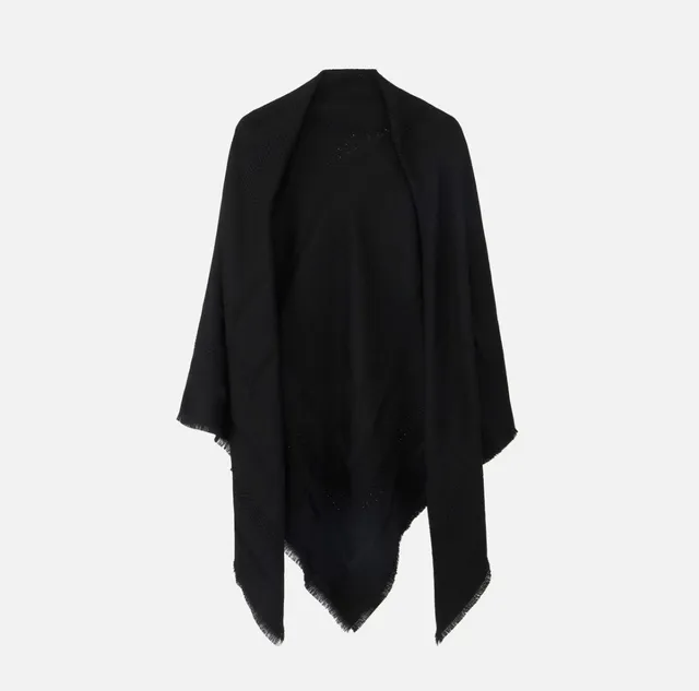 Elisabetta Franchi MT01F66E2 mantella donna nera lana