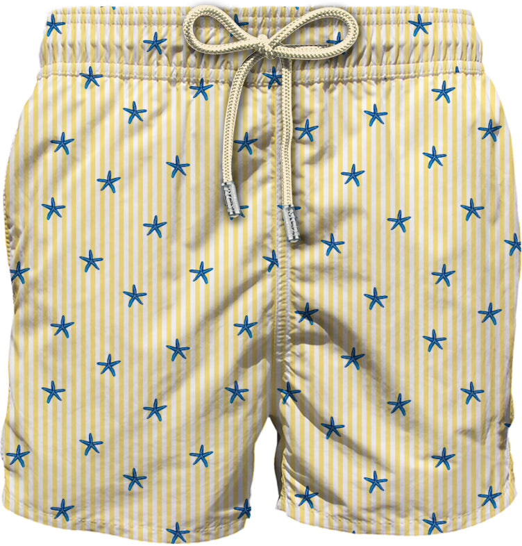 MC2 Saint Barth Lighting costume boxer uomo giallo righe M-XXL
