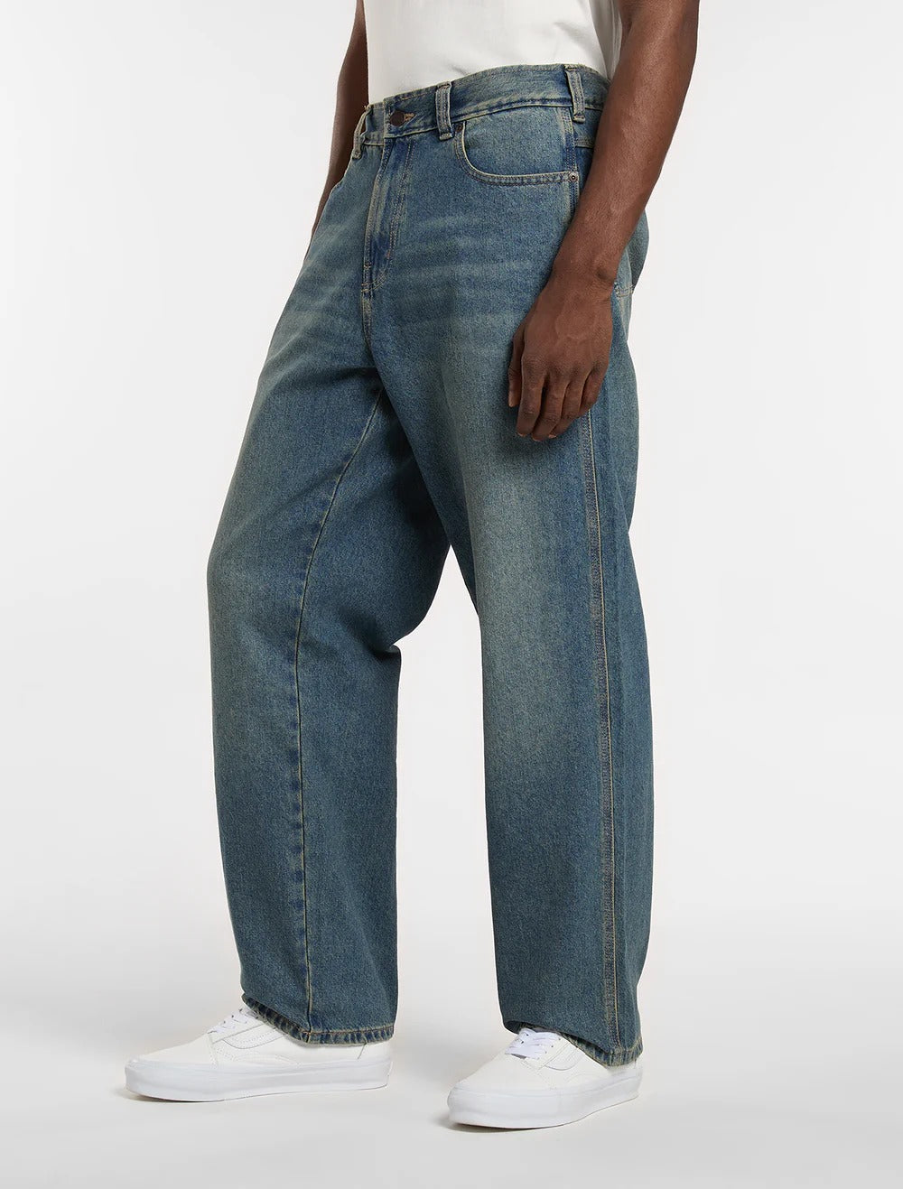Dickies DK0A88ED jeans uomo baggy tapered blu khaki cotone