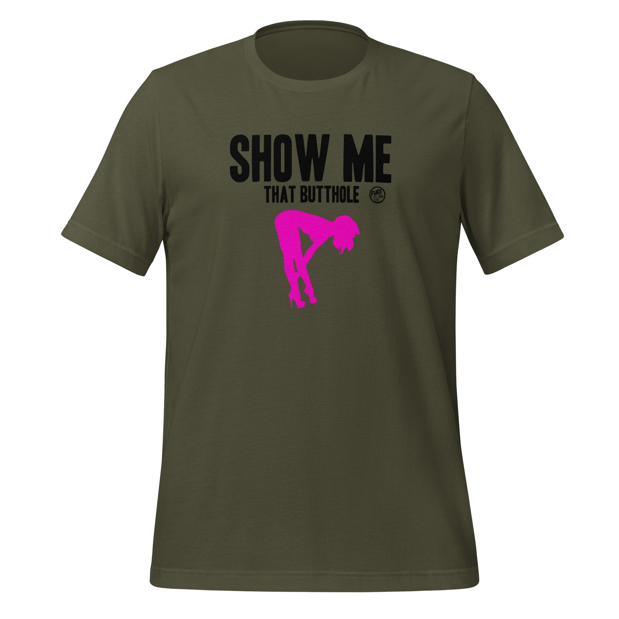 Pure Trash Show Me That Butthole t-shirt uomo verde