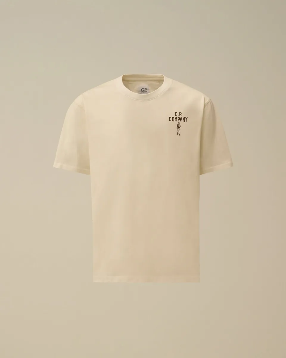 C.P. Company British Sailor MTS174A T-shirt uomo bianco cotone