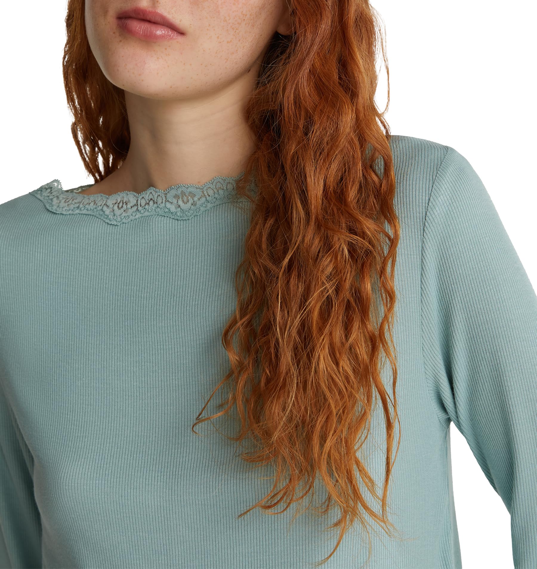 Benetton 3p2y3p03y Pigiama Donna M Verde costina pizzo