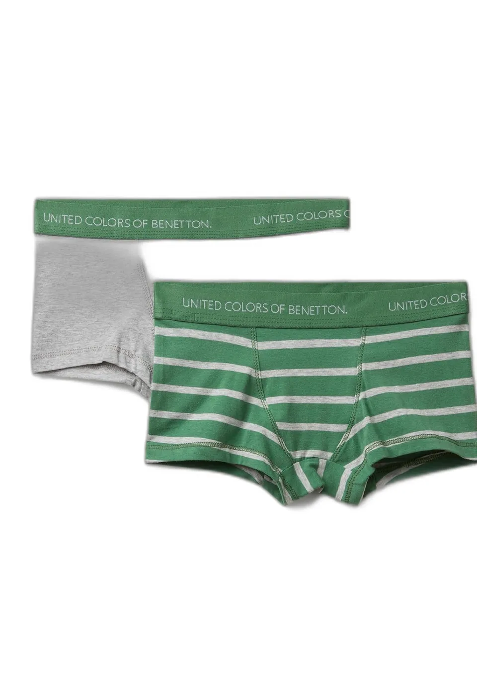 Benetton 3vps0x01j Set 2 Boxer bimbo verde cotone