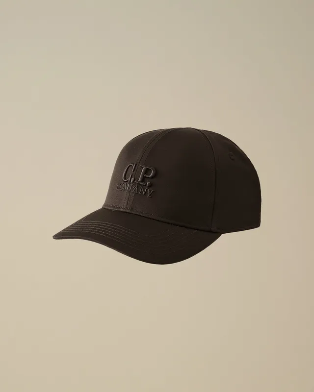 C.P. Company MAC750A Cappello Baseball Nero Gabardina