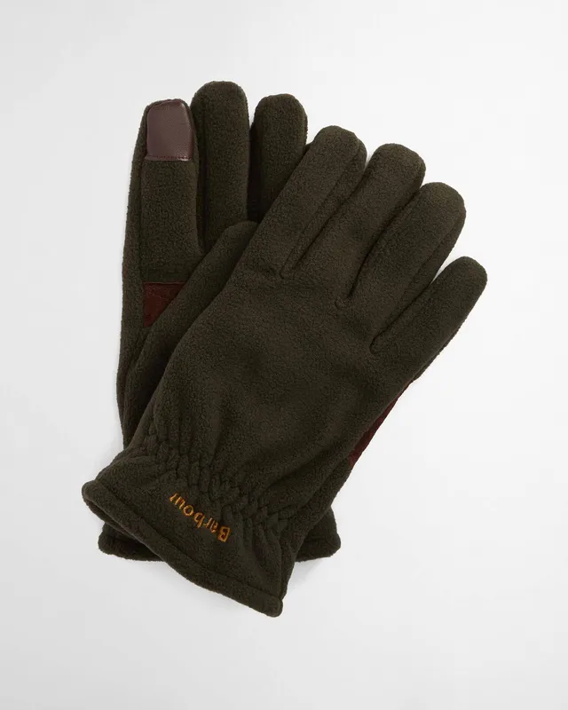 Barbour Coalford Guanti Uomo Olive Pile MGL0108