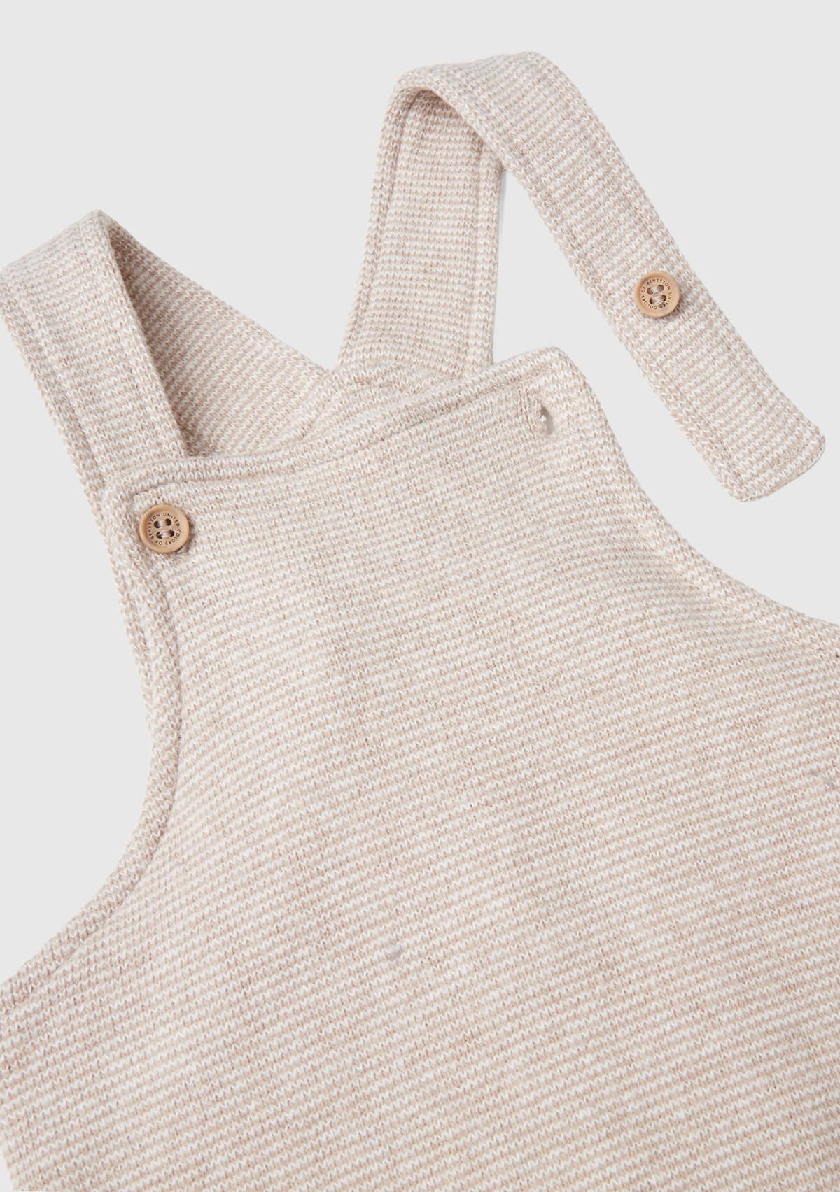 Benetton salopette bimbo 56 tinta unita bottoni
